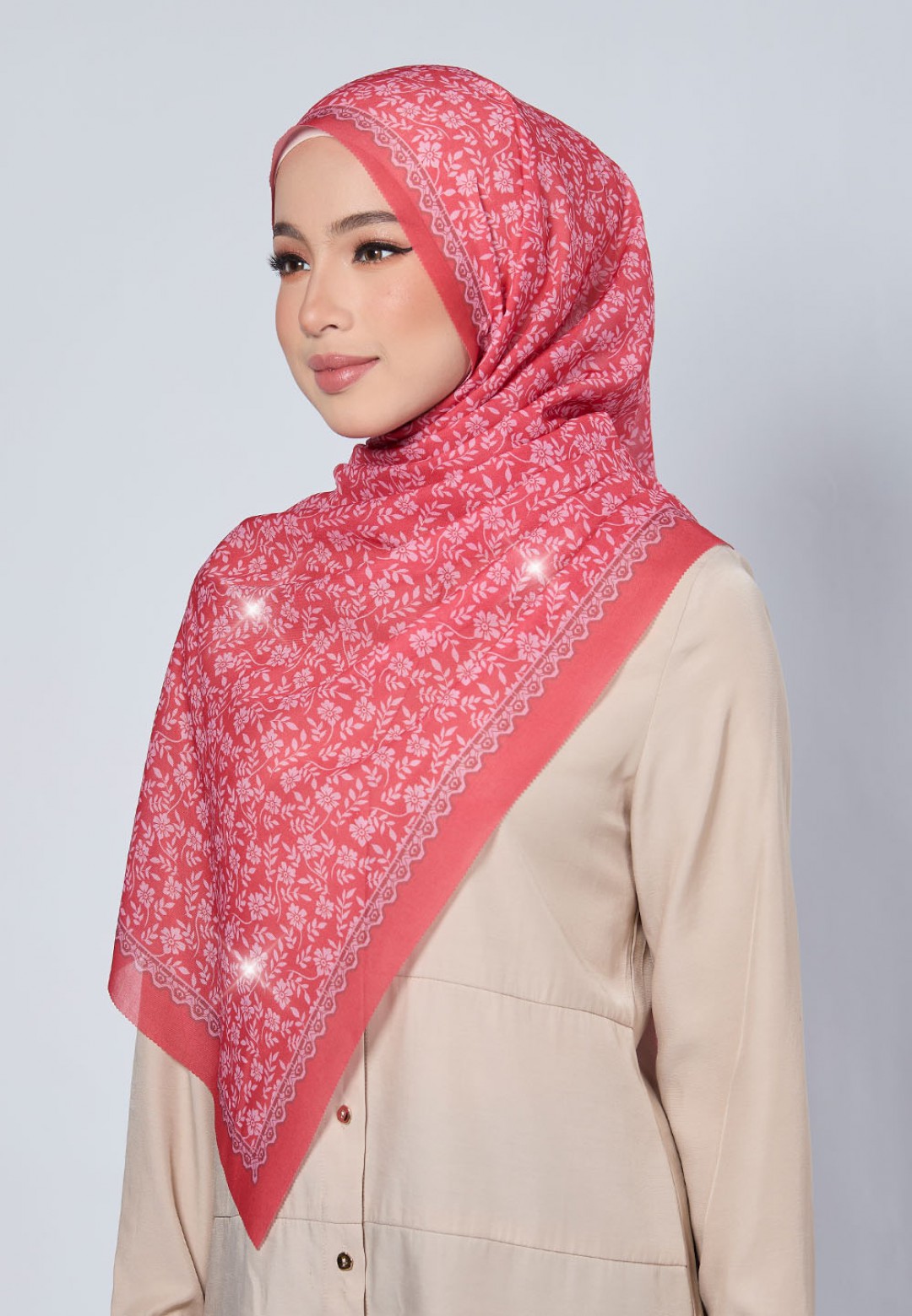 SHAWL DALIA VOILE LASERCUT DIAMOND