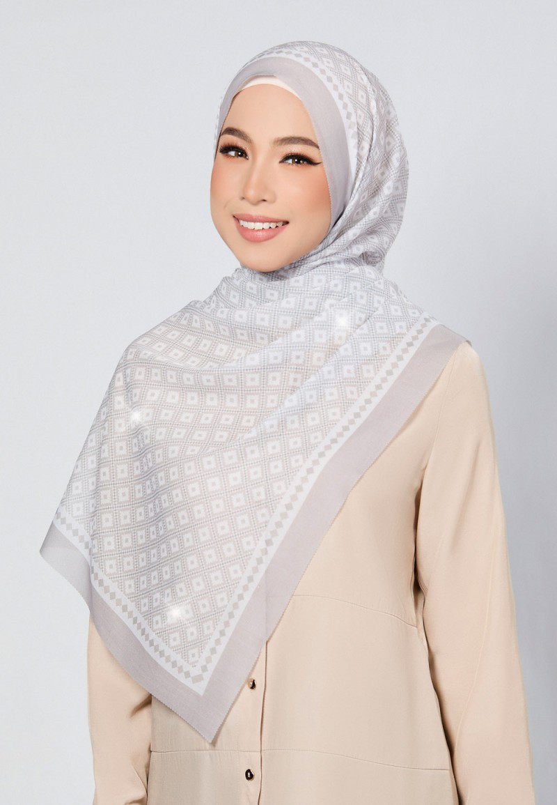 SHAWL CAMIA VOILE LASERCUT DIAMOND