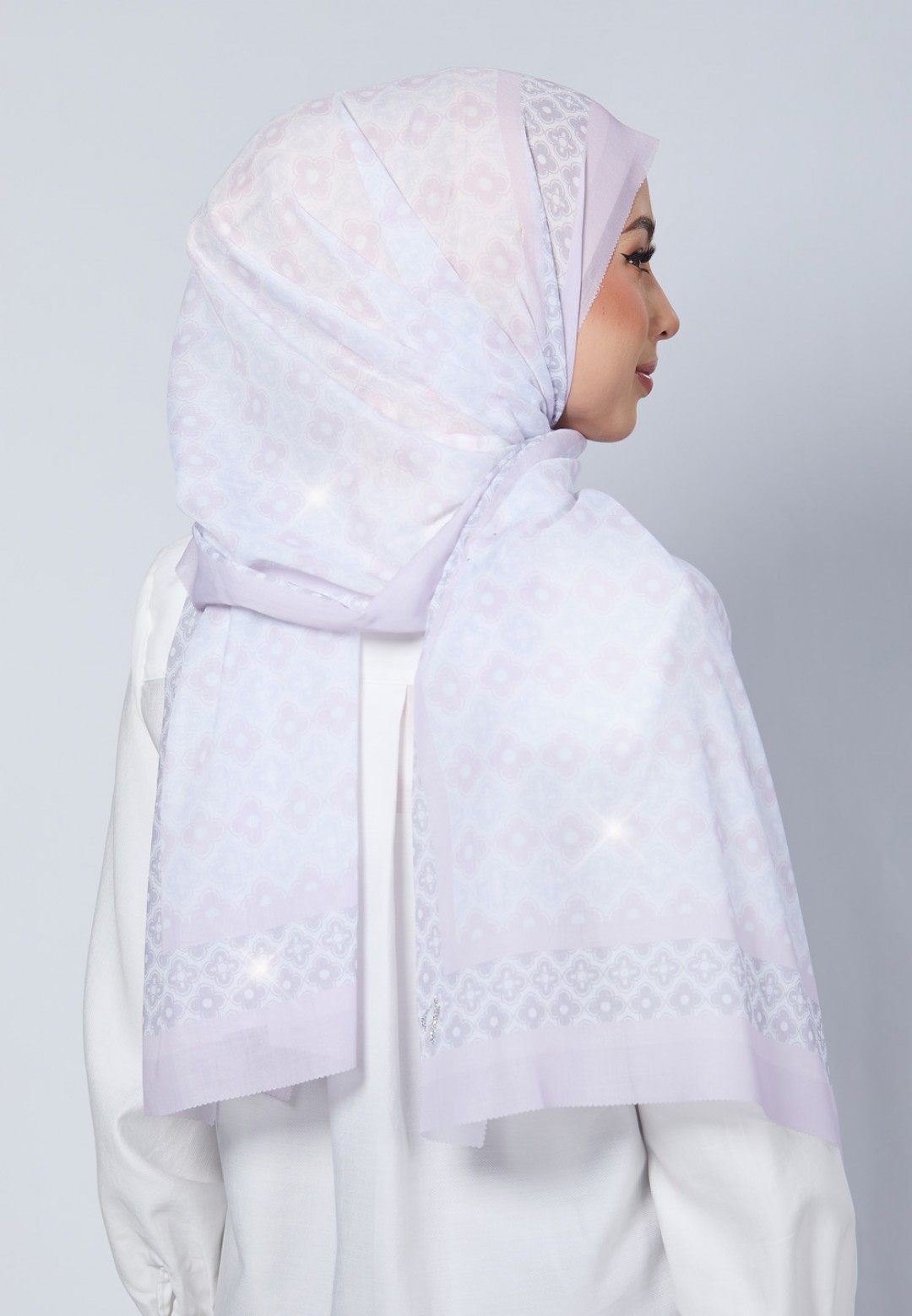 SHAWL JULIA VOILE LASERCUT DIAMOND