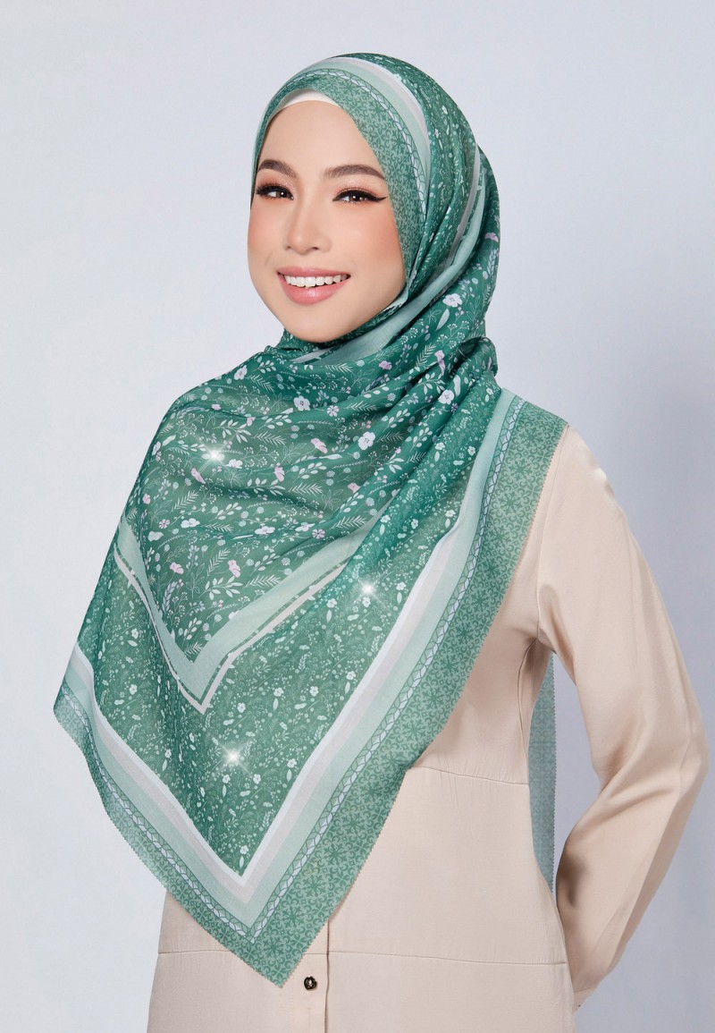 SHAWL LUNARIA VOILE LASERCUT DIAMOND