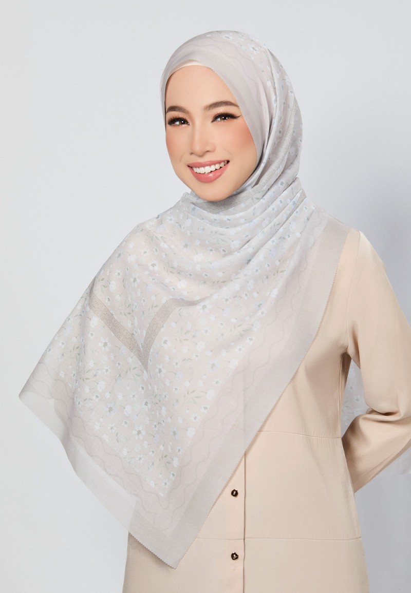 SHAWL CICELY VOILE PRINTED LASERCUT