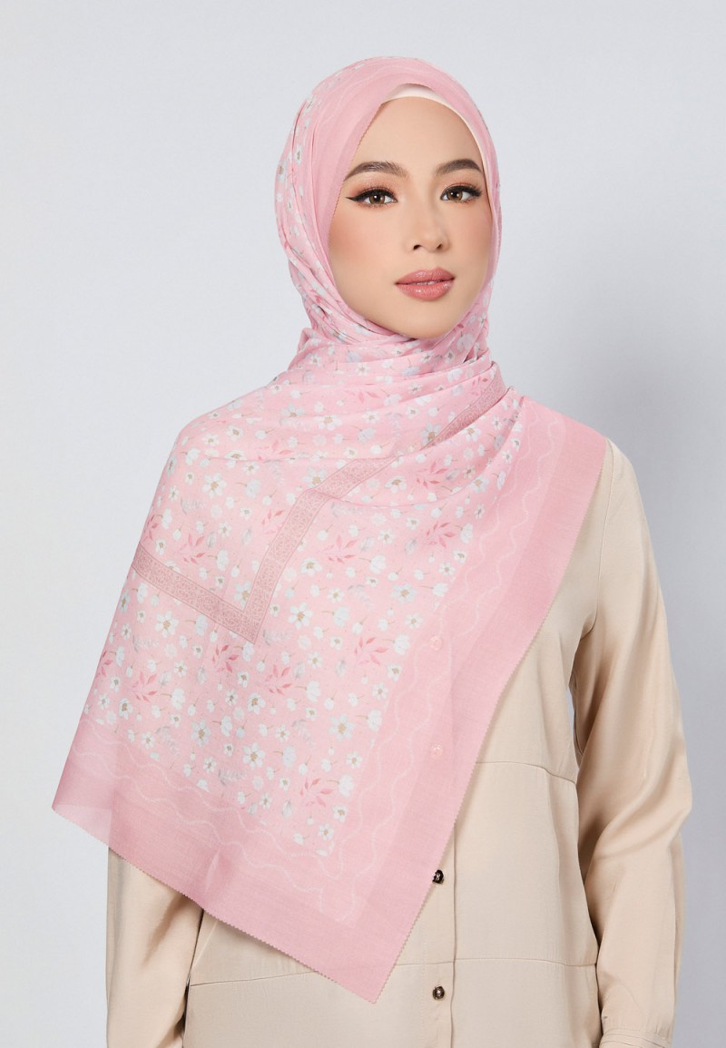 SHAWL CICELY VOILE PRINTED LASERCUT