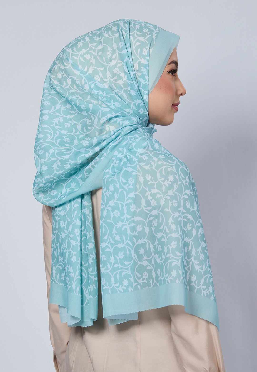 SHAWL DULCE VOILE PRINTED LASERCUT