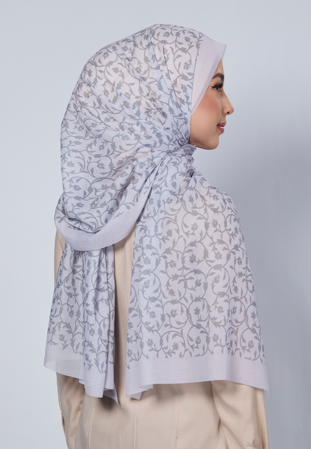 SHAWL DULCE VOILE PRINTED LASERCUT