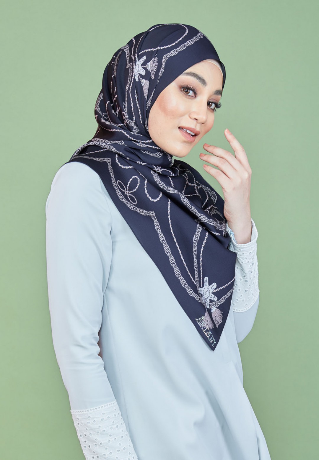 SHAWL TWIN TASSEL PTD 219