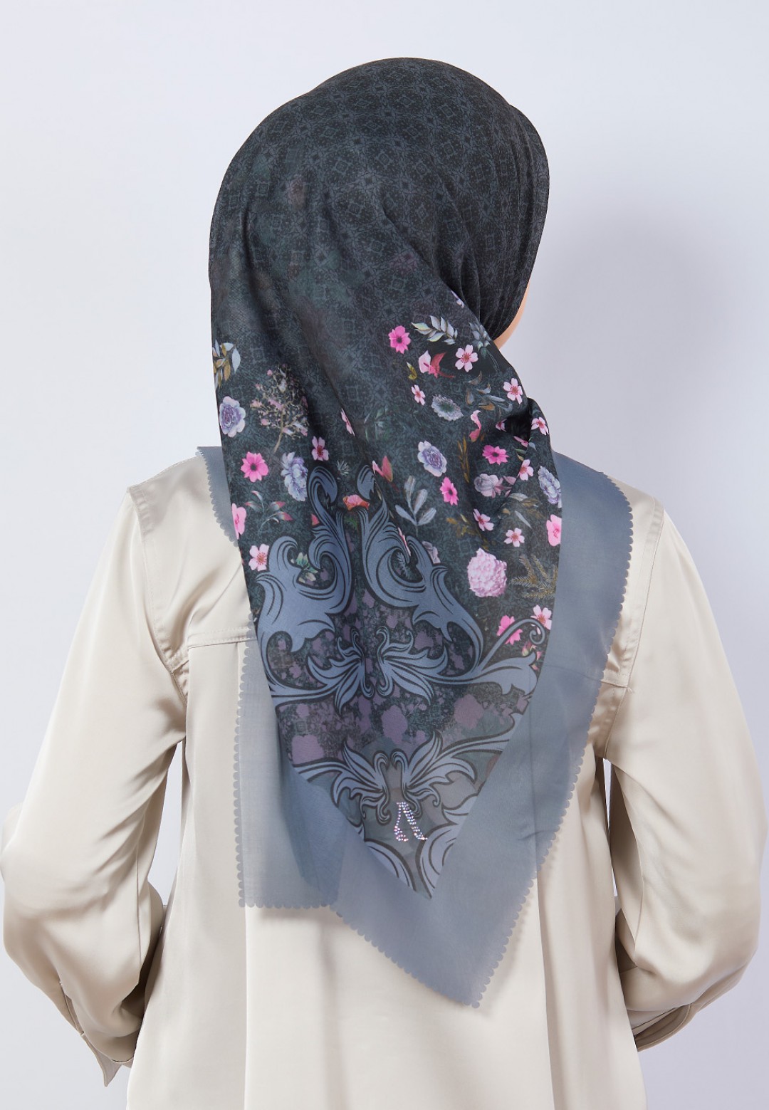 SQ SHARIEF VOILE PRINTED LASERCUT