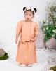 FADYA BAJU KURUNG PLAIN IN ORANGE (BABY)