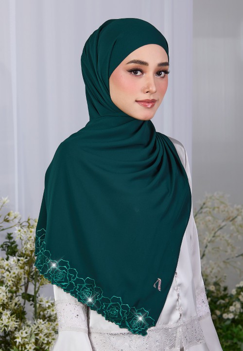 SHAWL ROSELITH PLAIN EMBROIDERY DIAMOND