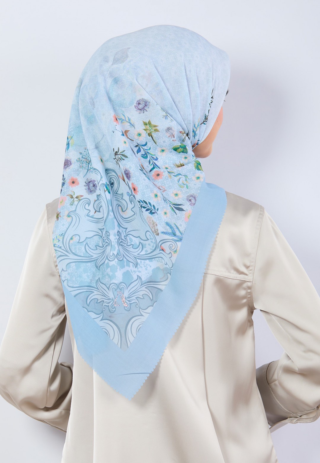 SQ SHARIEF VOILE PRINTED LASERCUT