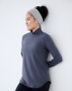 SWOOSH HIGH-NECK TOP IN GREY