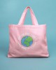 SAVING THE WORLD CANVAS BAG IN PINK
